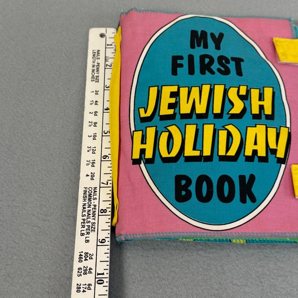 Aviv Judaica Soft Fabric Book Kids My First Jewish Holiday Vintage 1992 Pink